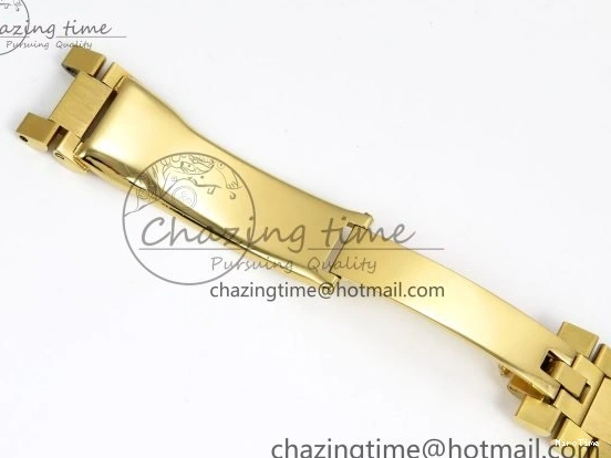 MiroTime 0121 WaterResistant Day Date 36 YG RAF 1:1 Best Edition Brown Oman Dial Diamonds Bezel on YG Bracelet A 1518